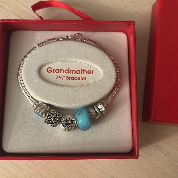 Silver and Blue Grandmother Bracelet - Picture 3 of 4